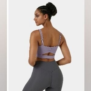 Low Support Ruched Cut Out Yoga Sports Bra, Size M